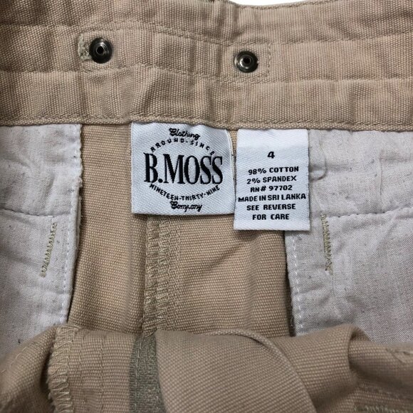 B MOSS‎ KHAKI stretch SHORTS SIZE 4 - Picture 3 of 4
